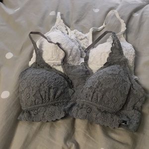 Racerback bralettes with cups bundle